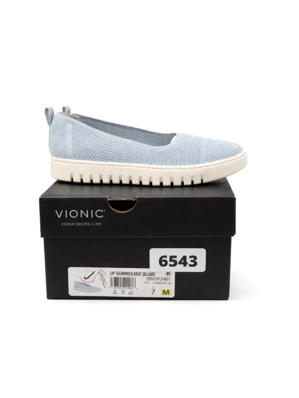 Vionic Light Blue Knit Slip-On Flats - Picture 8 of 11
